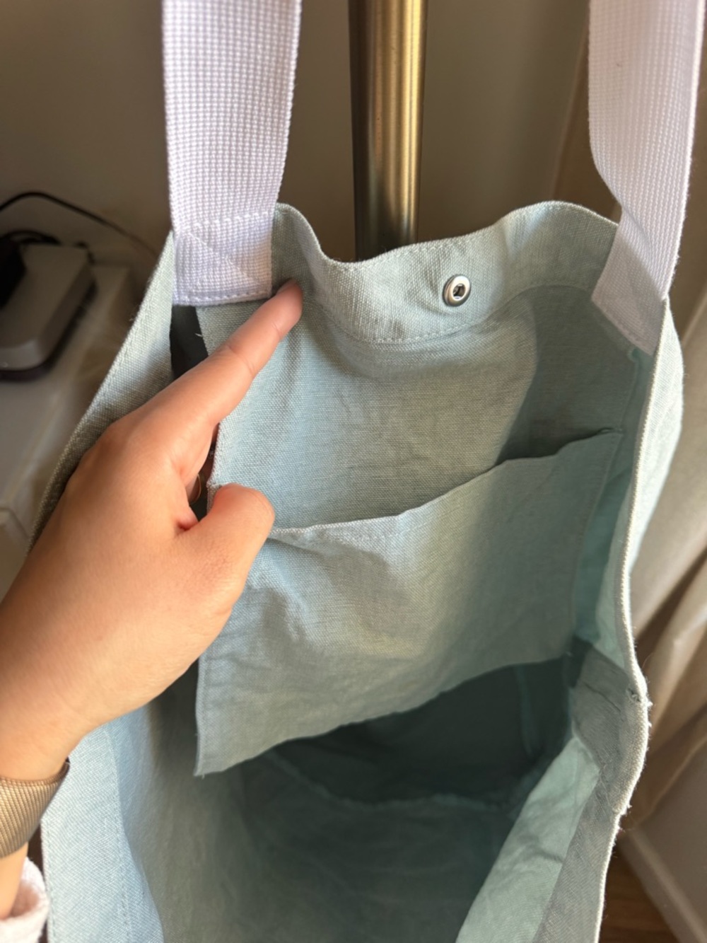 PINK Victoria’s Secret Washed Canvas Tote Bag - Sand Waves & Sunrays - Picture 6 of 7